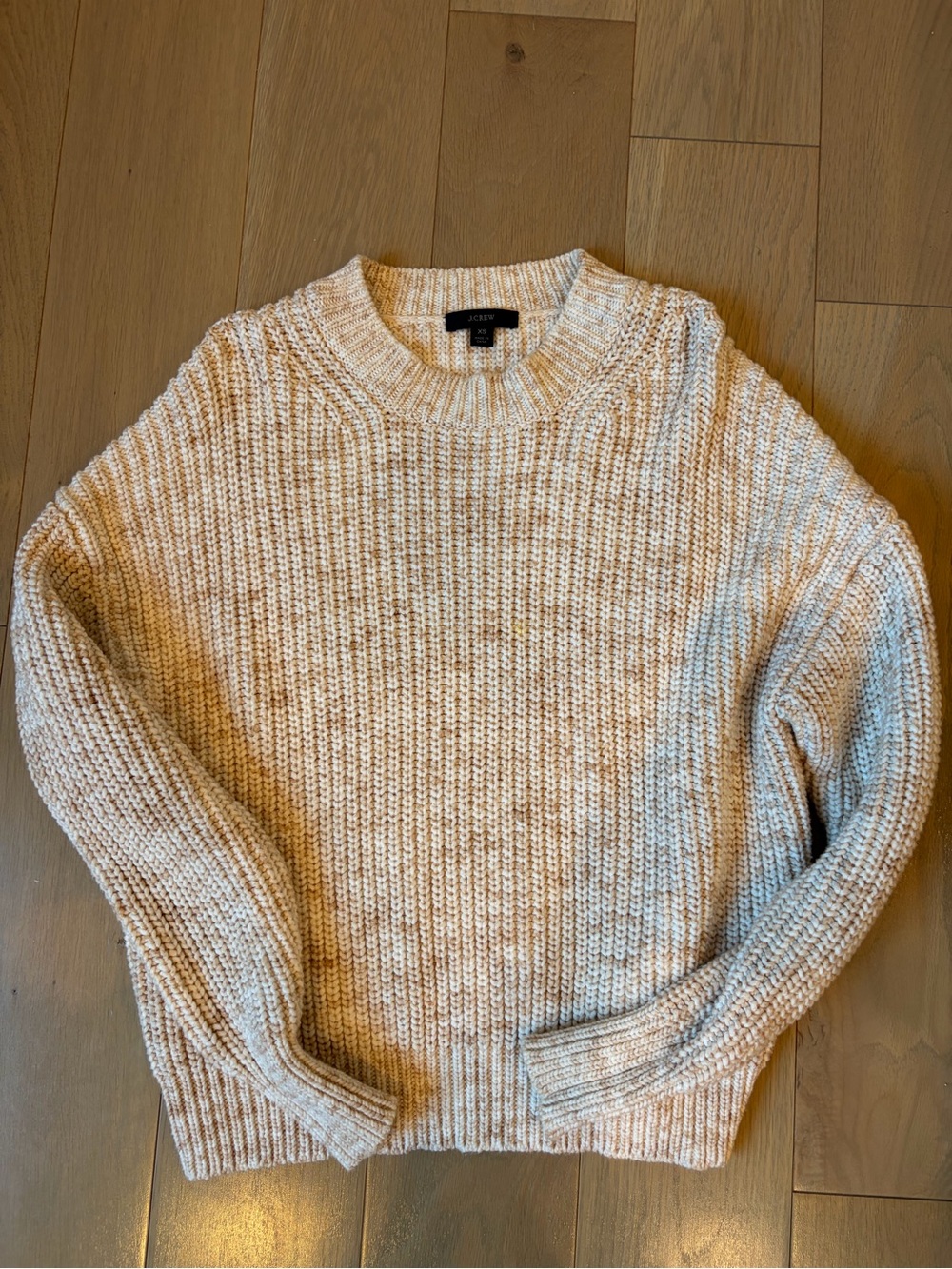 J. Crew Men's Cream Marled Crewneck Sweater